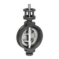 Затвор дисковый поворотный трехэксцентриковый серии TL73GS, TAFLINE, DN400 PN16, корпус, диск - сталь, межфланцевый с голым штоком