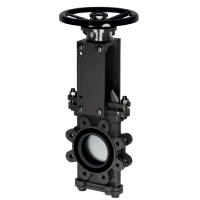 Шиберная задвижка фланцевая двусторонняя, серии TL81-D, Tafline (Тафлайн), DN100 PN10, со штурвалом