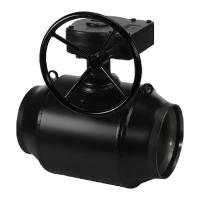 Кран шаровой полнопроходной под приварку, серии TL31-W, TAFLINE, DN400 PN25, стальной, с редуктором