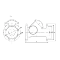 Клапан обратный шаровой фланцевый серии TL54, TAFLINE, DN100 PN16