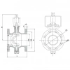 Кран эксцентриковый полусферический-TL34-F-TAFLINE, DN080 PN16, фланцевый